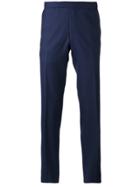 Fashion Clinic Timeless Plaid Tailored Trousers - Blue