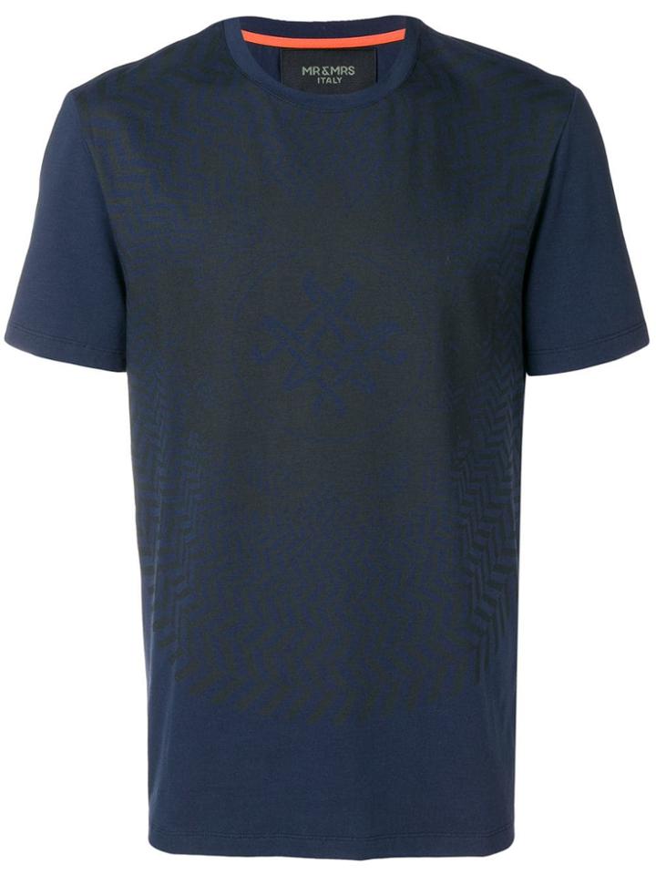Mr & Mrs Italy Graphic Print T-shirt - Blue