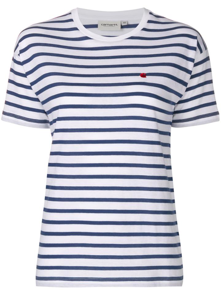 Carhartt Striped T-shirt Dress - White