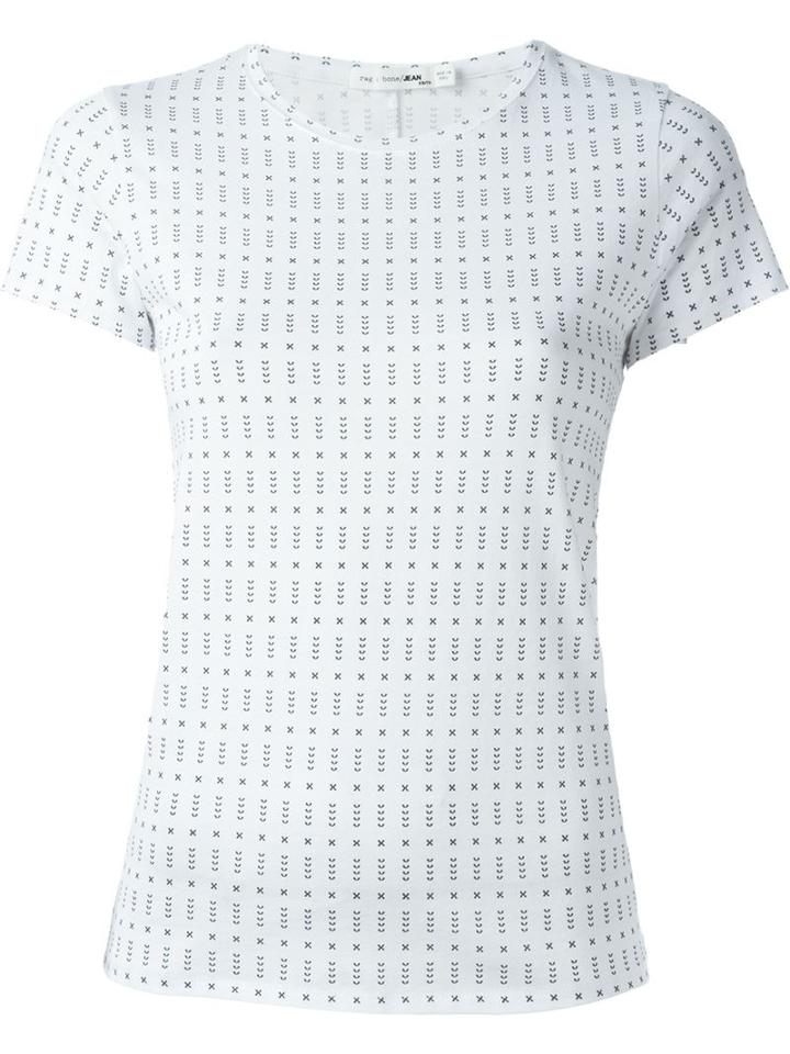 Rag & Bone /jean Abstract Print Fitted T-shirt