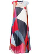 Steffen Schraut Geometric Print Pleated Dress - Multicolour