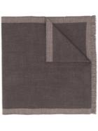 Fay Two-tone Long Scarf - Brown