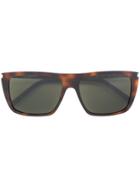 Saint Laurent Eyewear Square Sunglasses - Brown