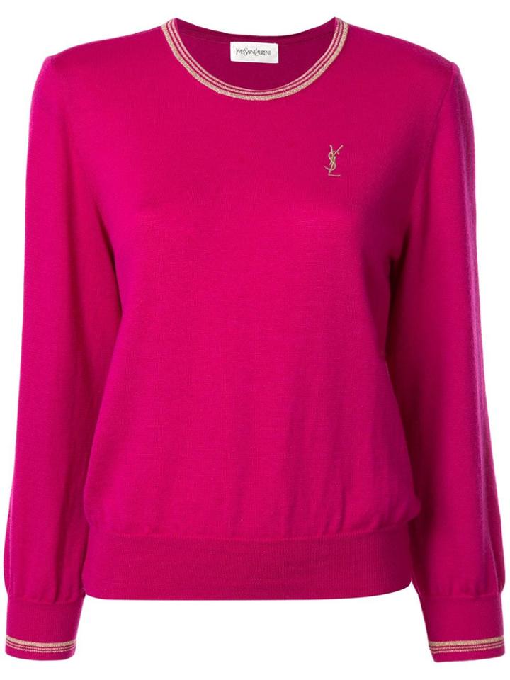 Yves Saint Laurent Pre-owned Embroidered Logo Juimper - Pink