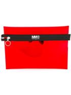 Mm6 Maison Margiela Metallic Clutch, Women's, Red, Polyester/polyurethane