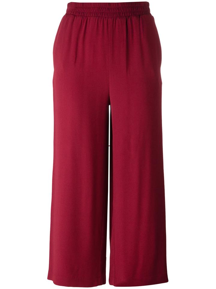 I'm Isola Marras Straight Cropped Trousers, Women's, Size: 38, Red, Viscose/acetate