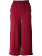 I'm Isola Marras Straight Cropped Trousers, Women's, Size: 38, Red, Viscose/acetate