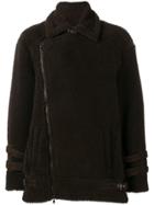 Numerootto Off-centre Zip Jacket - Brown