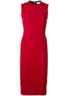 Victoria Beckham Curve Seam Fitted Dress - Red