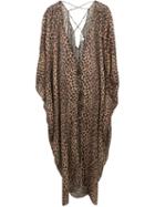 Jonathan Simkhai Leopard Print Tie Front Robe - Brown
