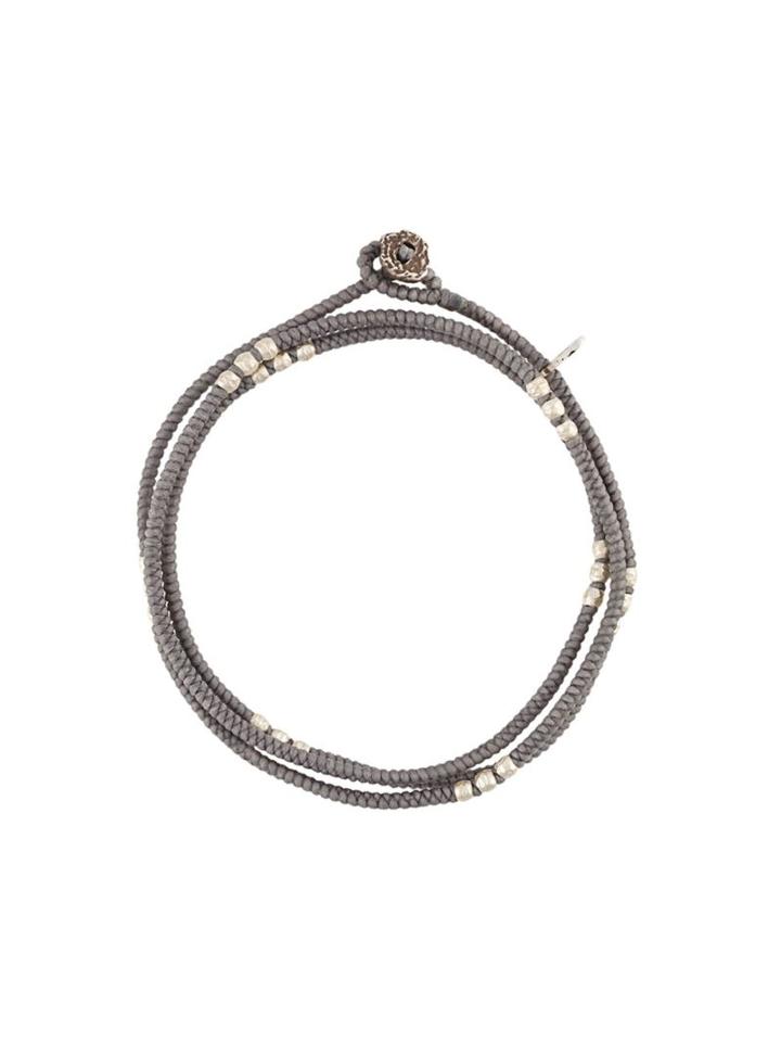 M. Cohen Knotted Wrap Bracelet, Men's, Grey