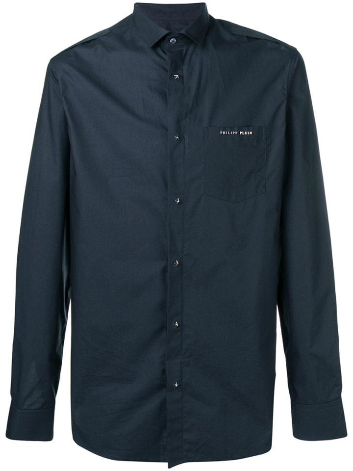 Philipp Plein Plain Button Down Shirt - Black