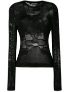 Neil Barrett Mesh Long-sleeve Top - Black