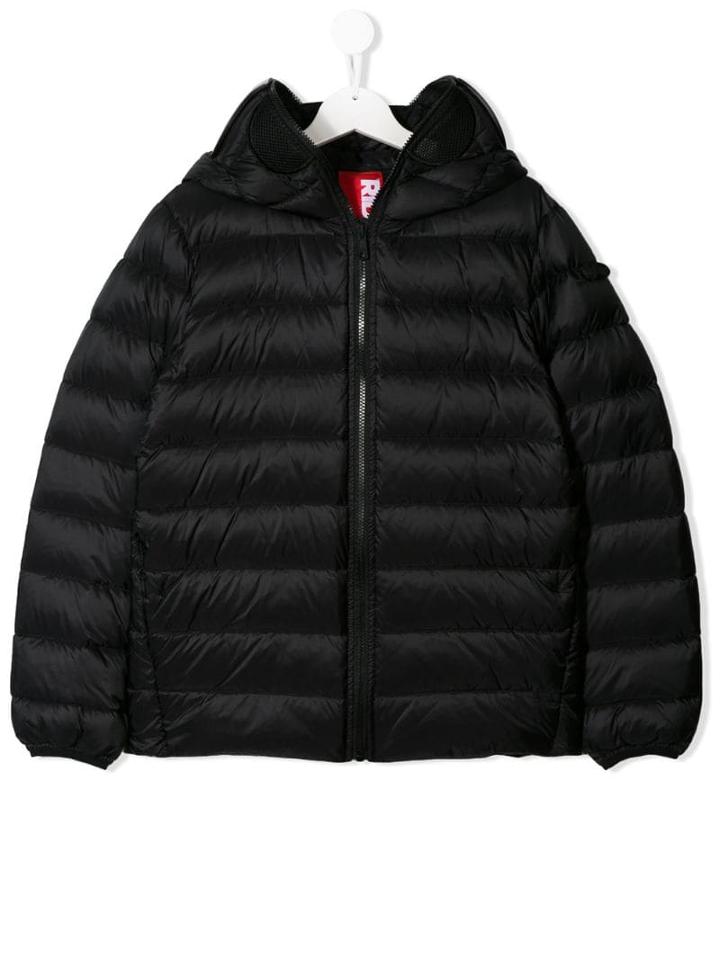 Ai Riders On The Storm Kids Teen Hooded Puffer Jacket - Black