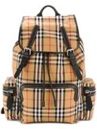 Burberry Haymarket Check Multi-pocket Backpack - Nude & Neutrals