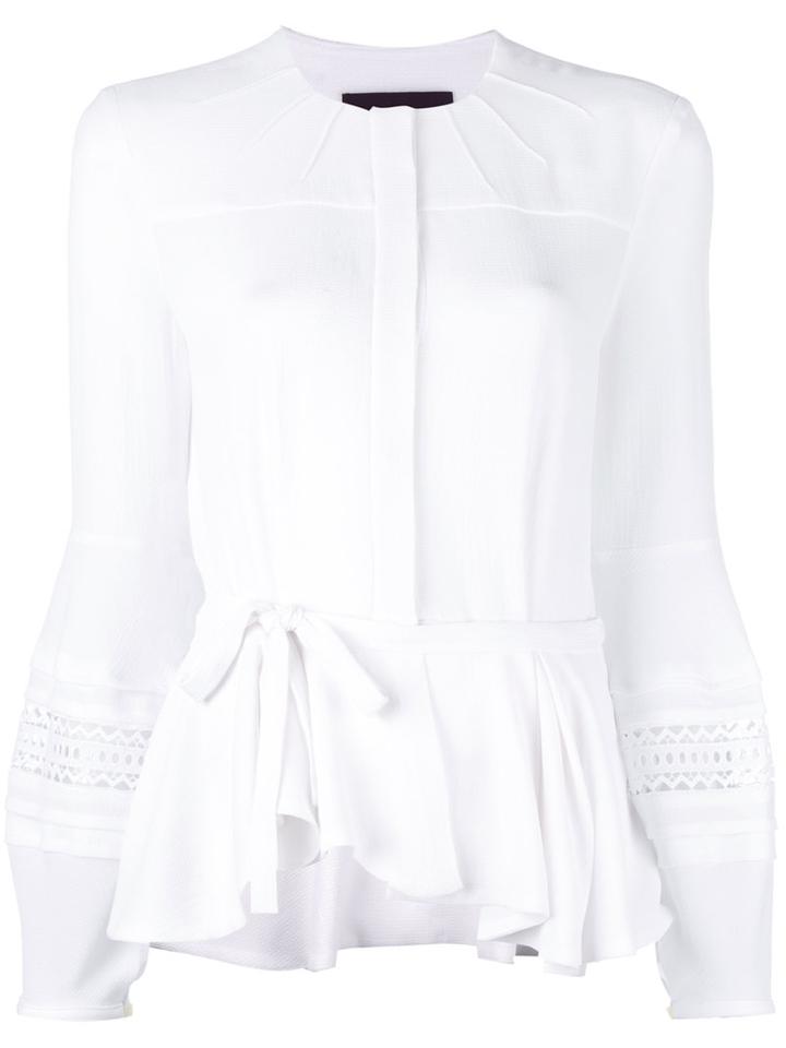 Talbot Runhof - Macau Top - Women - Polyamide/polyester/spandex/elastane - 32, White, Polyamide/polyester/spandex/elastane