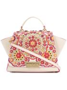 Zac Zac Posen Eartha Floral Appliqué Tote Bag - White