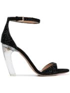 Valentino Curved Heel Sandals - Black