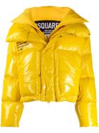 Dsquared2 Front Slogan Detail Padded Jacket - Yellow