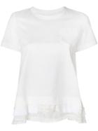 Sacai Tiered Hem T-shirt - White