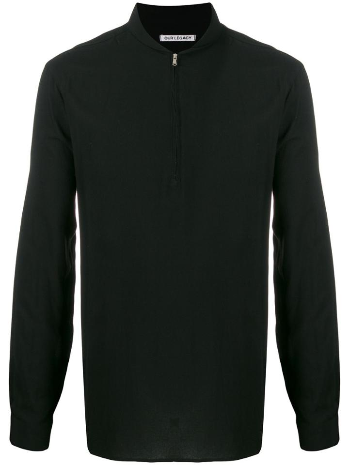 Our Legacy Zip Front Shirt - Black