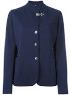 Fay Three Button Jacket, Women's, Size: 40, Blue, Cotton/polyamide/spandex/elastane