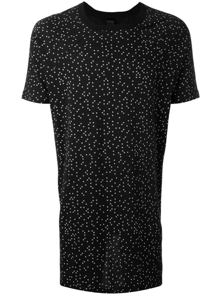 Odeur - Polka-dot T-shirt - Unisex - Cotton - M, Black, Cotton