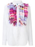 Michel Klein Ruffled Bib Shirt - White