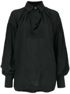 Loewe Wide Sleeve Flared Blouse - Black