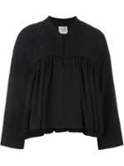 Forte Forte Pleated Panel Zip Up Cropped Jacket
