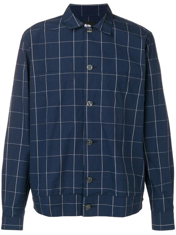 Stussy Plaid Button Down Shirt - Blue