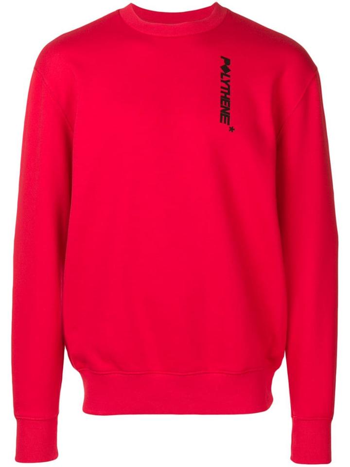 Polythene* Optics Logo Print Sweatshirt - Red