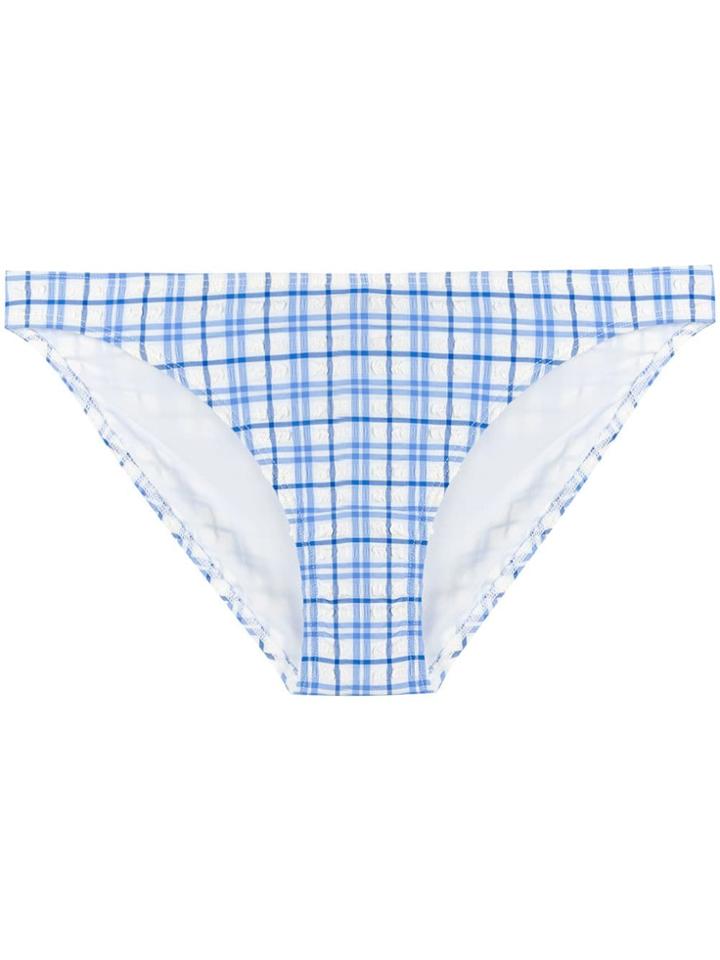Tory Burch Plaid Bikini Bottom - Blue