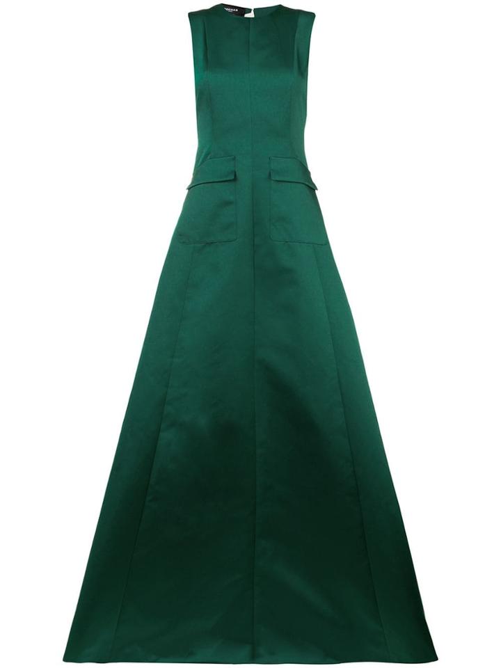 Rochas Flared Evening Gown - Green