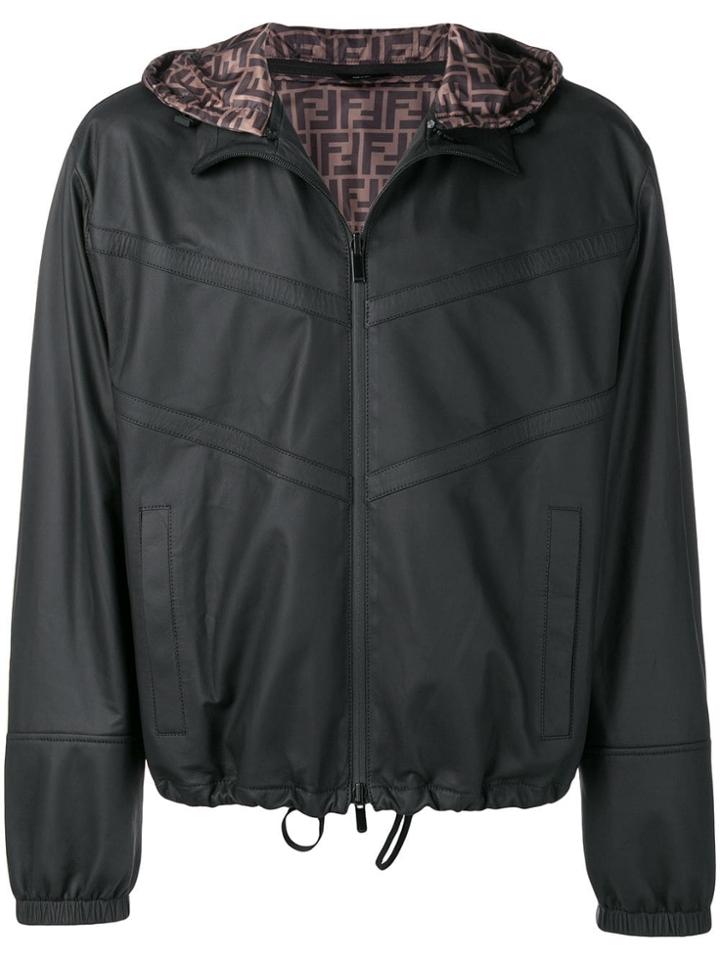 Fendi Ff Hooded Jacket - Black