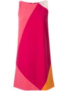 Paule Ka Geometric Block Shift Dress - Pink