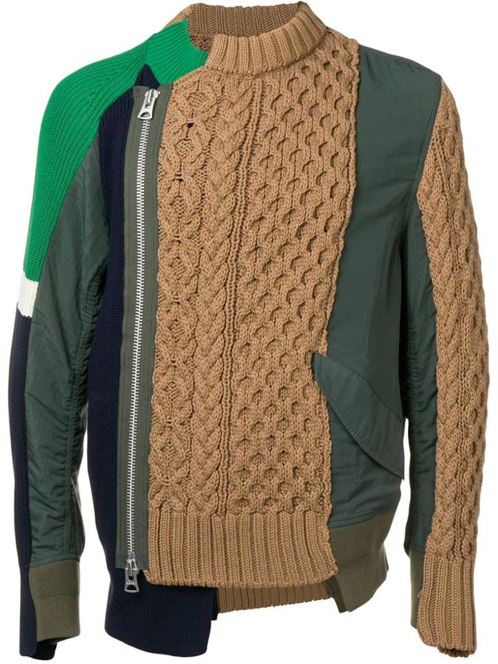 Sacai Panelled Sweatshirt - Blue