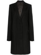 Helmut Lang Essential Crombie Wool Coat - Black