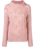 Peserico Braid Knit Sweater - Pink & Purple