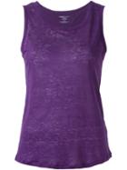 Majestic Filatures Crossover Back Top, Women's, Size: 1, Pink/purple, Linen/flax