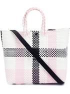 Truss Nyc Checked Small Tote, Women's, Black