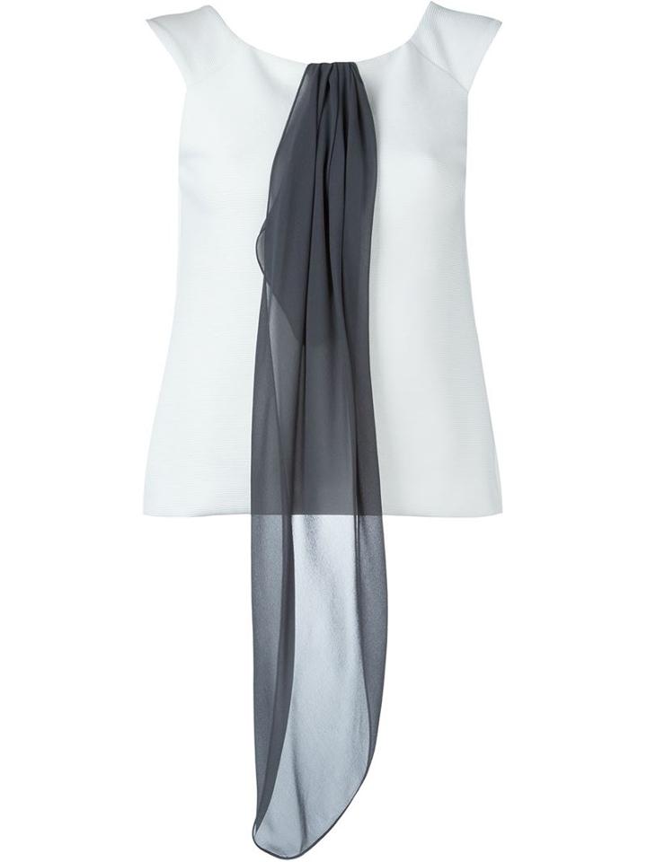 Armani Collezioni Foulard Detail Sleeveless Top