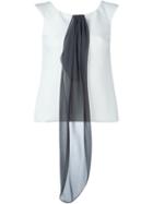 Armani Collezioni Foulard Detail Sleeveless Top