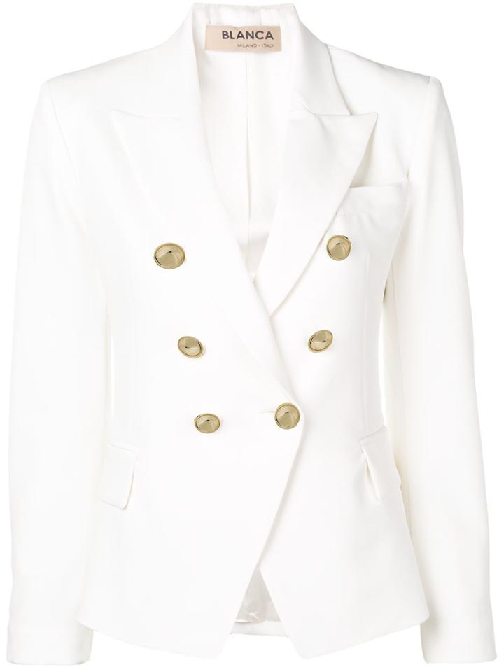 Blanca Double Breasted Jacket - White