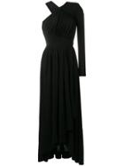 Givenchy Asymmetric Maxi Gown - Black