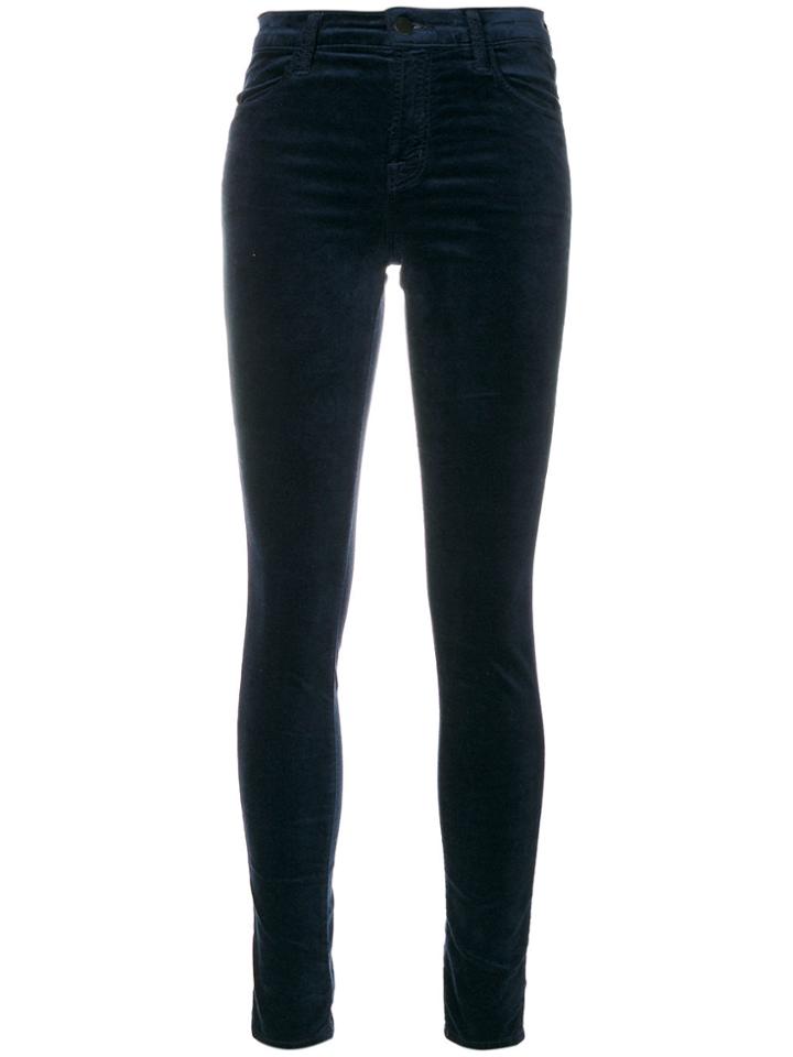 J Brand Maria High Rise Skinny Trousers - Blue