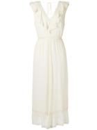 Talie Nk Silk Midi Dress, Women's, Size: 36, White, Silk