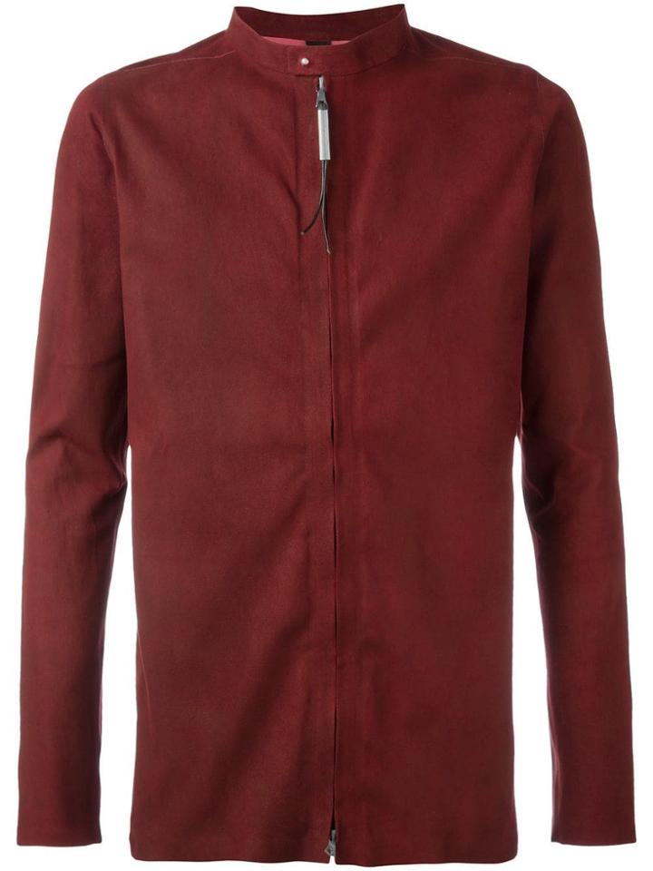 Isaac Sellam Experience Zip Front Lambskin Jacket - Red