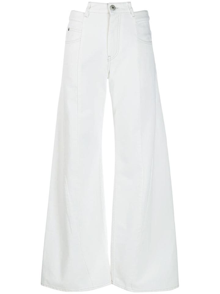 Maison Margiela Décortiqué Wide-leg Jeans - White