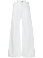 Maison Margiela Décortiqué Wide-leg Jeans - White